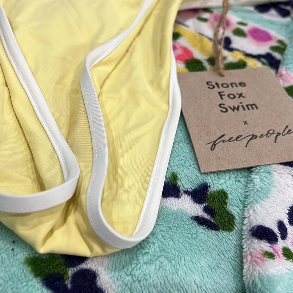 NWT Stone Fox Swim X Free People Banana Yellow Bikini Bottoms Z536-11_5